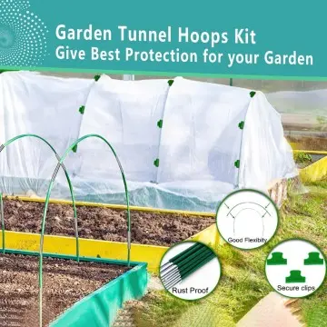 Garden Hoops for Raised Beds 36Pcs, 6 Sets of 8FT Long Greenhouse Hoops Grow Tunnel Rust-Free Fiberglass Support Hoops Frame for Garden Netting Fabric Shade Cloth Row Cover (36 PCS)
