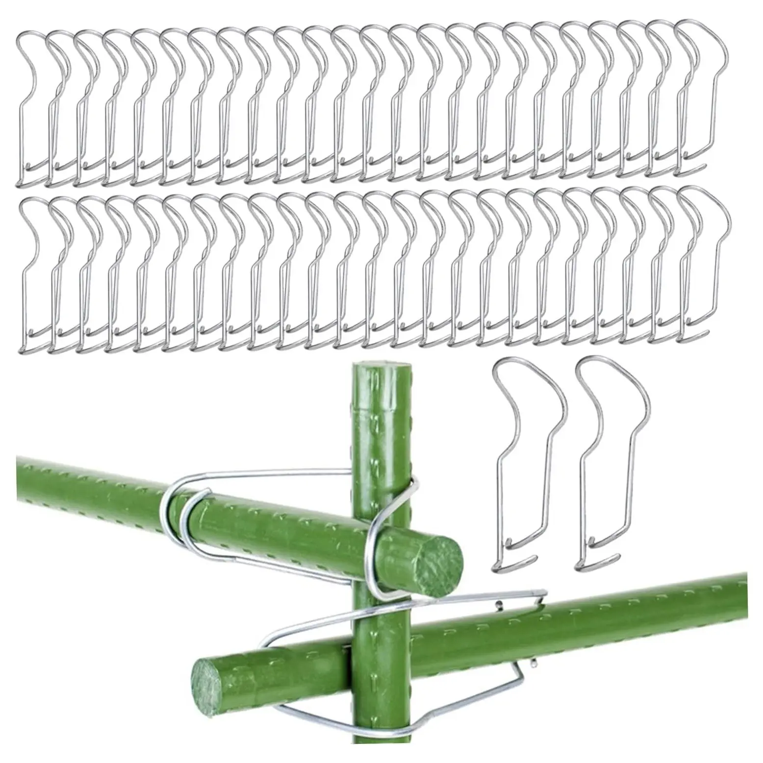 Plants Vines Stakes Galvanized Steel Clips Garden Support Stakes Joints Climbing Vine Trellis Clips Plant Climbing Frame Buckles for Tomato Cucumber Eggplant Vine Vegetable (3).jpg