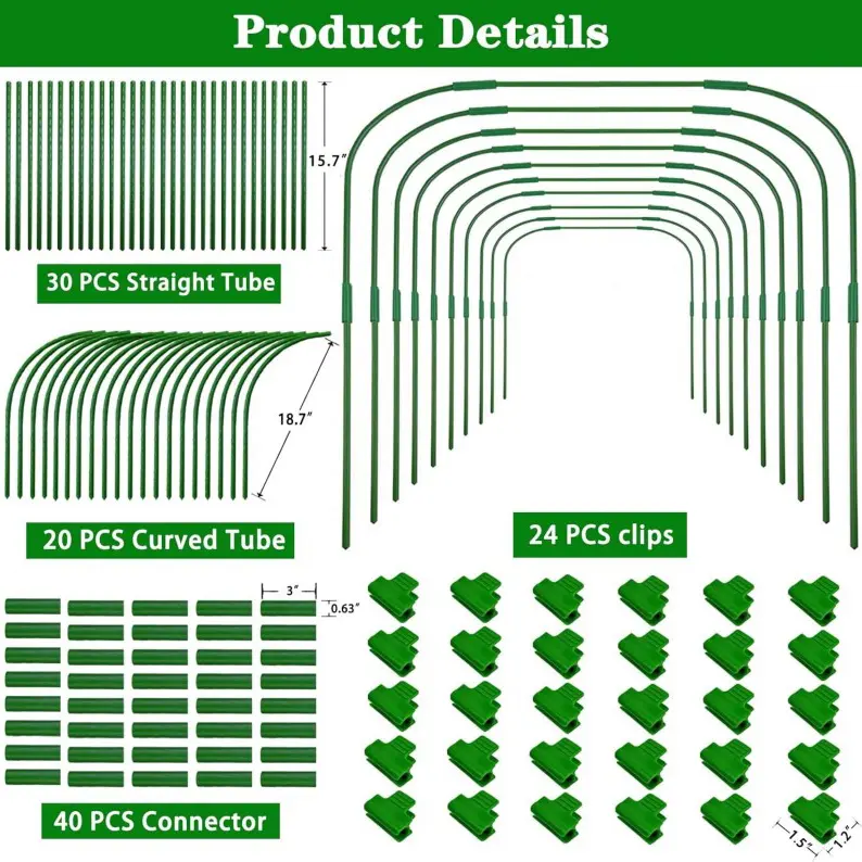 Greenhouse Hoops Grow Tunnel for Garden Plants and RaisedBeds,Durable Removable Rust-Free  ( (5).jpg